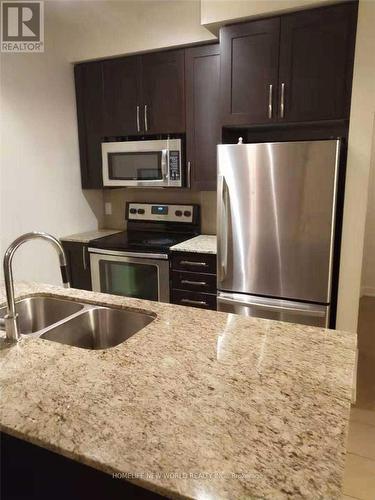 1102 - 4065 Brickstone Mews, Mississauga, ON - Indoor Photo Showing Kitchen With Double Sink With Upgraded Kitchen