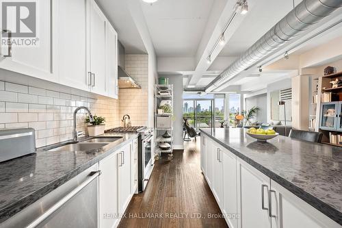 704 - 233 Carlaw Avenue, Toronto, ON - Indoor Photo Showing Kitchen With Double Sink With Upgraded Kitchen