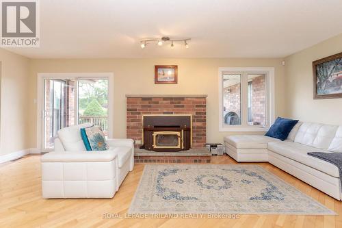 5172 Dundas Street, Thames Centre (Thorndale), ON - Indoor Photo Showing Living Room With Fireplace