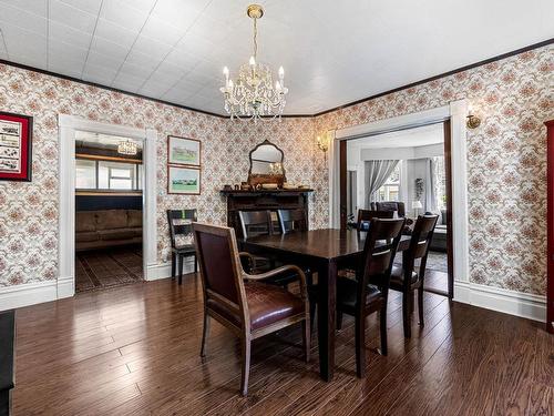 511 Brink Street, Ashcroft, BC - Indoor Photo Showing Dining Room With Fireplace