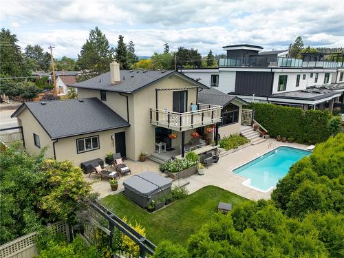 497 Eldorado Road, Kelowna, BC - Outdoor With In Ground Pool With Balcony With Deck Patio Veranda