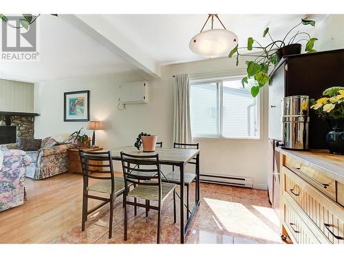 1471 Inkar Road Unit# 6, Kelowna, BC - Indoor Photo Showing Dining Room With Fireplace