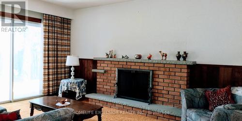 324 Mckee Avenue, Toronto, ON - Indoor Photo Showing Living Room With Fireplace
