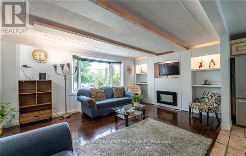 298 Dewitt Road, Hamilton, ON - Indoor Photo Showing Living Room With Fireplace