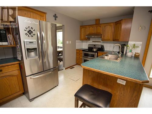 4420 Old Cariboo Highway, Prince George, BC - Indoor Photo Showing Kitchen With Double Sink