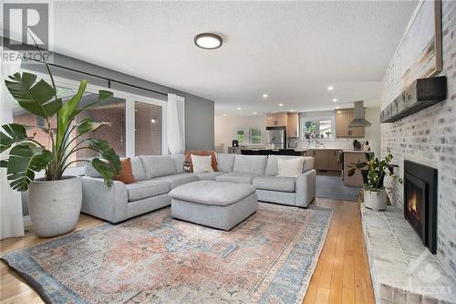 1102 Manotick Station Road, Ottawa, ON - Indoor Photo Showing Living Room With Fireplace