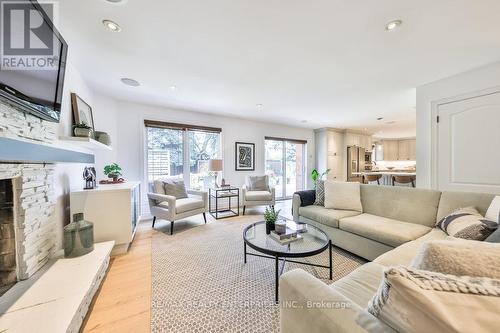 1647 Woodeden Drive, Mississauga, ON - Indoor Photo Showing Living Room With Fireplace