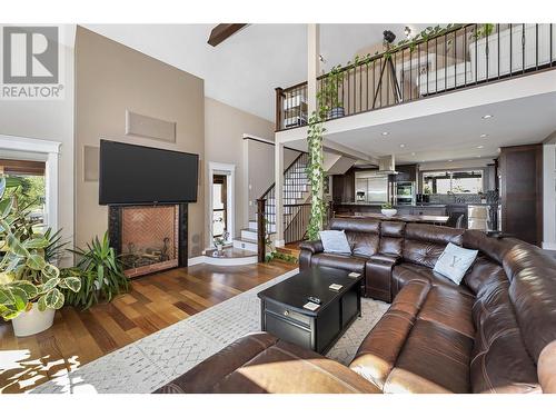 8259 Silver Star Road, Vernon, BC - Indoor Photo Showing Living Room With Fireplace