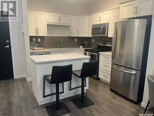 218 545 Hassard Close, Saskatoon, SK - Indoor Photo Showing Kitchen With Stainless Steel Kitchen