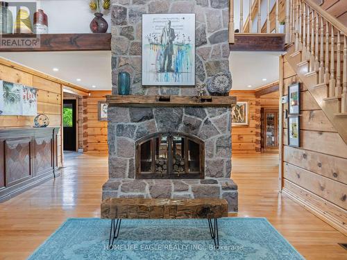 13551 Concession 5 Road, Uxbridge, ON - Indoor Photo Showing Living Room With Fireplace