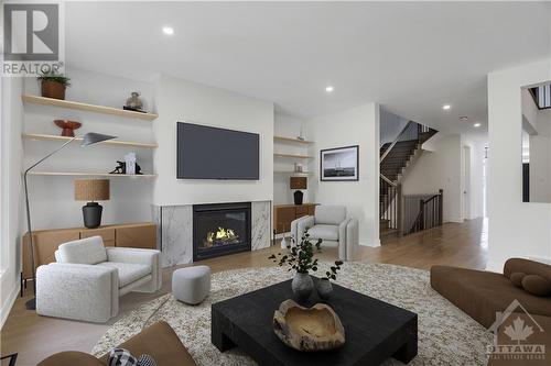 245 Ketchikan Crescent, Ottawa, ON - Indoor Photo Showing Living Room With Fireplace