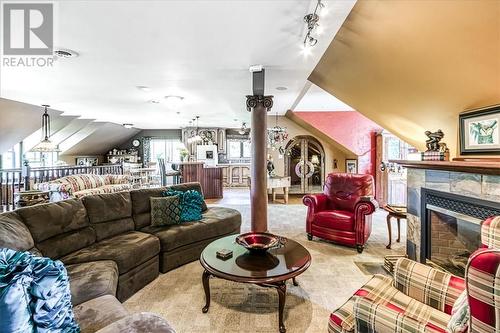 320 Sixth Avenue, Greater Sudbury, ON - Indoor Photo Showing Living Room With Fireplace