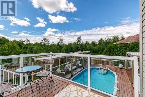 43 Brentwood Court, Sudbury, ON - Outdoor With Above Ground Pool With Deck Patio Veranda With Exterior