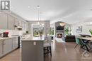 262 Shinleaf Crescent, Ottawa, ON  - Indoor Photo Showing Kitchen With Fireplace With Upgraded Kitchen 