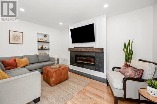 131 Rodgers Road, Hamilton, ON - Indoor Photo Showing Living Room With Fireplace