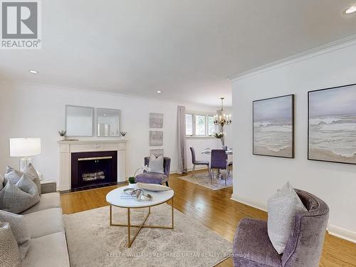 23 Ambrose Road, Toronto, ON - Indoor Photo Showing Living Room With Fireplace