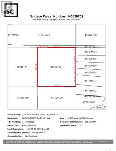 Corman Park Land, Corman Park Rm No. 344, SK 