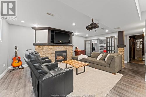 4277 Canberra, Windsor, ON - Indoor Photo Showing Living Room With Fireplace