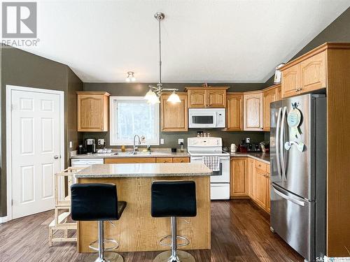 216 Centre Avenue, Meadow Lake, SK - Indoor Photo Showing Kitchen With Double Sink