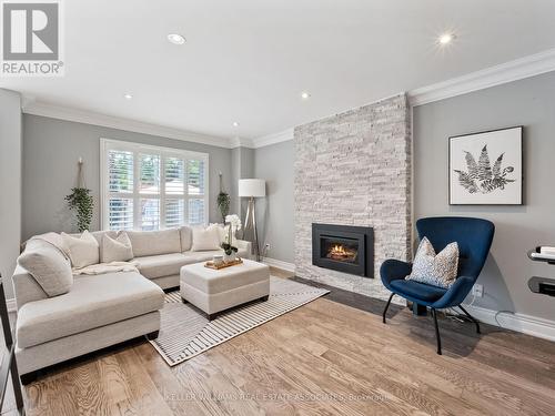 108 Warner Drive, Oakville, ON - Indoor Photo Showing Living Room With Fireplace
