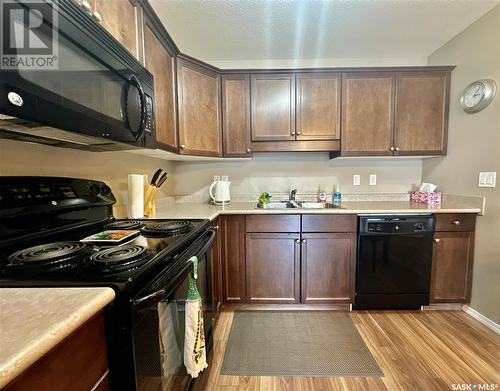 202E 1300 Stockton Street N, Regina, SK - Indoor Photo Showing Kitchen With Double Sink