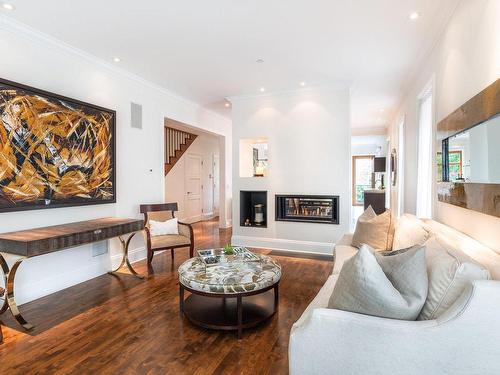 Living room - 534 Ch. De La Côte-St-Antoine, Westmount, QC - Indoor Photo Showing Living Room With Fireplace