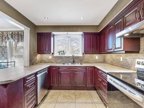 25 Caledon Cres, Brampton, ON - Indoor Photo Showing Kitchen With Double Sink