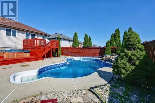 4198 Zurich Avenue, Windsor, ON - Outdoor With In Ground Pool With Deck Patio Veranda With Backyard