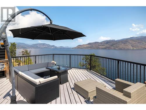 7192 Brent Road, Peachland, BC - Outdoor With Body Of Water With Deck Patio Veranda With View With Exterior