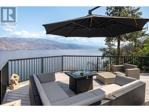 7192 Brent Road, Peachland, BC - Outdoor With Body Of Water With Deck Patio Veranda With Exterior