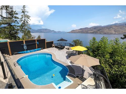 7192 Brent Road, Peachland, BC - Outdoor With Body Of Water With In Ground Pool With View