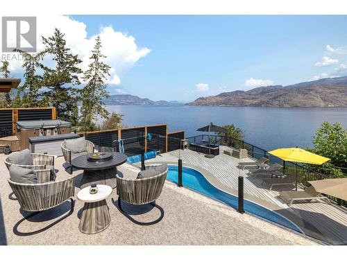 7192 Brent Road, Peachland, BC - Outdoor With Body Of Water With In Ground Pool With Deck Patio Veranda With View