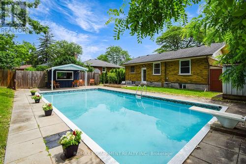 183 Grove Park Drive, Burlington, ON - Outdoor With In Ground Pool With Backyard