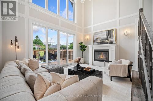 350 Weighton Drive N, Oakville, ON - Indoor Photo Showing Living Room With Fireplace
