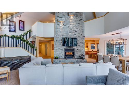 270 Monashee Road Unit# 1 Lot# 1, Vernon, BC - Indoor Photo Showing Living Room With Fireplace