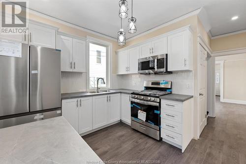 215 Curry Avenue, Windsor, ON - Indoor Photo Showing Kitchen With Double Sink With Upgraded Kitchen