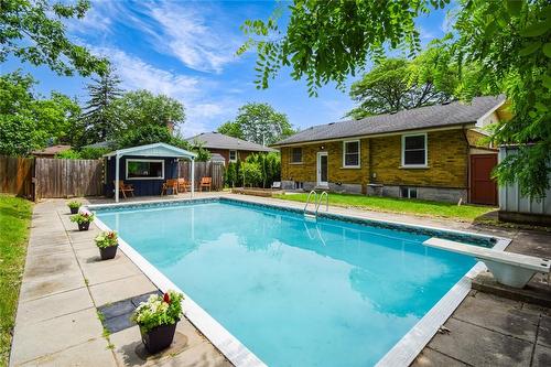 183 Grove Park Drive, Burlington, ON - Outdoor With In Ground Pool With Backyard