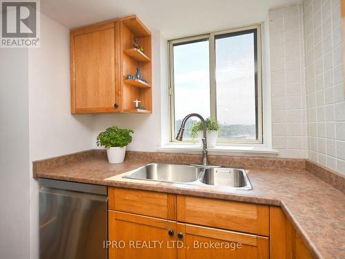1507 - 1360 Rathburn Road E, Mississauga, ON - Indoor Photo Showing Kitchen With Double Sink