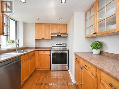1507 - 1360 Rathburn Road E, Mississauga, ON - Indoor Photo Showing Kitchen With Double Sink
