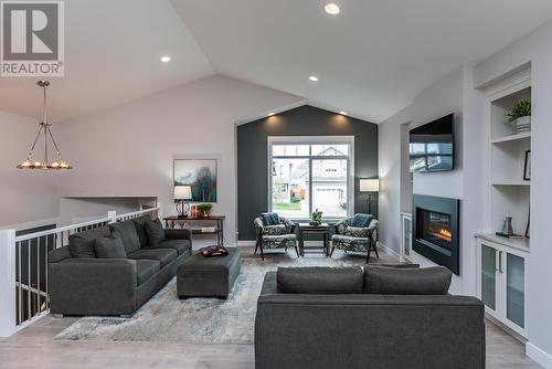 2858 Vista Ridge Drive, Prince George, BC - Indoor Photo Showing Living Room With Fireplace