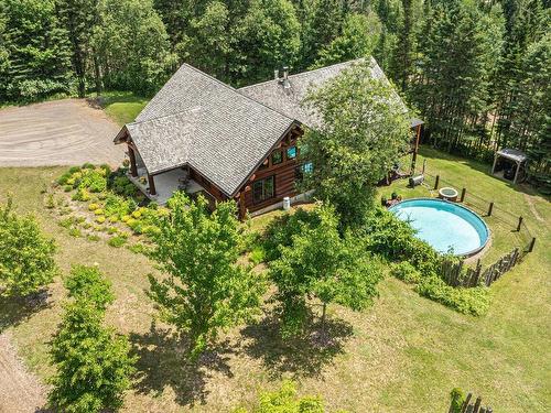 Aerial photo - 1870 Mtée Du 2E Rang, Val-David, QC - Outdoor With Above Ground Pool