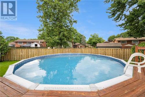 19 Little John Court, Welland, ON - Outdoor With Above Ground Pool With Backyard