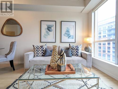 506 - 1 Shaw Street, Toronto, ON - Indoor Photo Showing Living Room