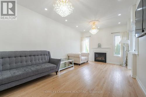 40 Balin Crescent, Brampton, ON - Indoor Photo Showing Living Room With Fireplace