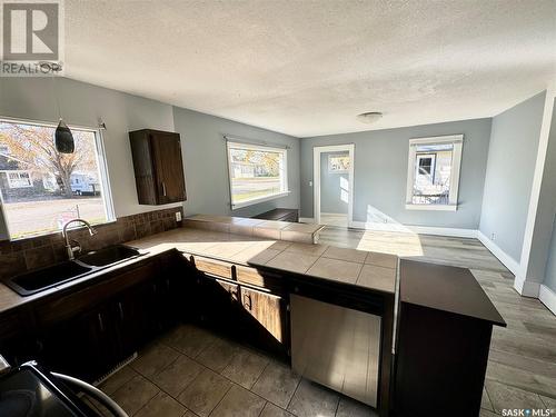 214 3Rd Avenue W, Watrous, SK - Indoor Photo Showing Kitchen With Double Sink