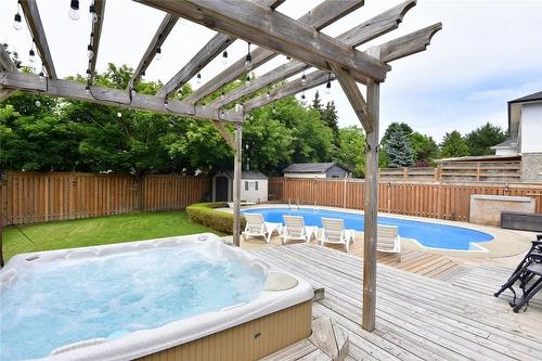 3 Suter Crescent, Dundas, ON - Outdoor With In Ground Pool With Deck Patio Veranda With Backyard