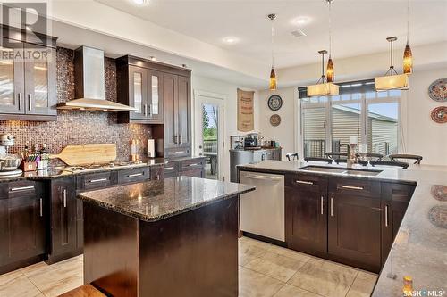 618 Cedar Avenue, Dalmeny, SK - Indoor Photo Showing Kitchen With Upgraded Kitchen