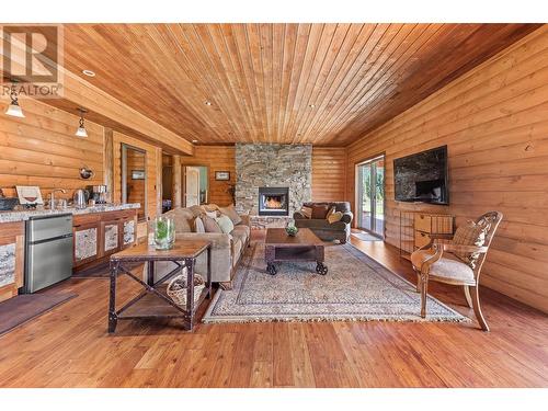 8580 Christian Valley Road, Westbridge, BC -  Photo Showing Living Room With Fireplace