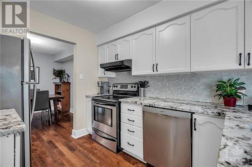 kitchen with stainless appliances and granite countertops - 10 Hodgson Court, Ottawa, ON 