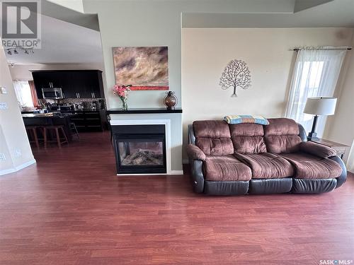 304 Abbott Bay, Estevan, SK - Indoor Photo Showing Living Room With Fireplace